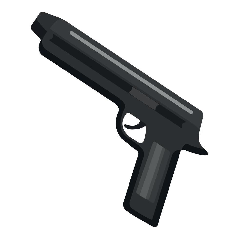 police pistolet icône dessin animé vecteur. Sécurité équipement vecteur