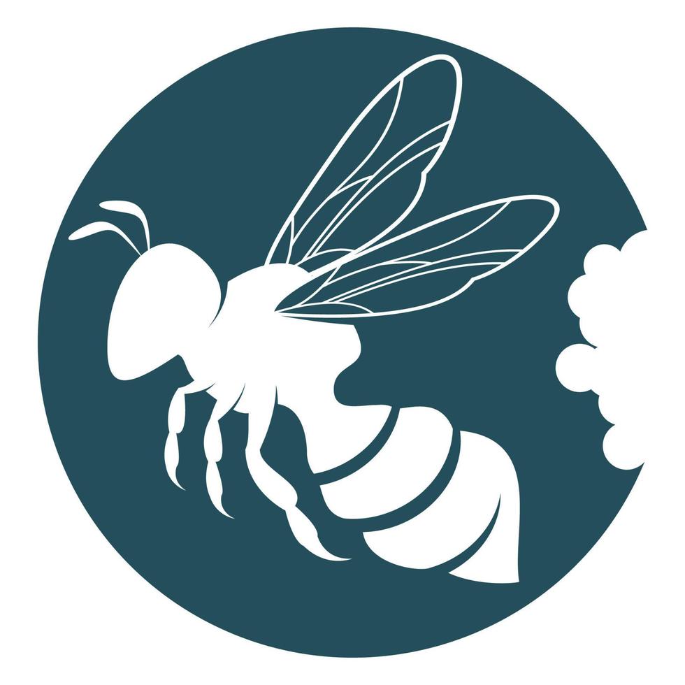 icône de conception d'illustrations de logo d'abeille vecteur