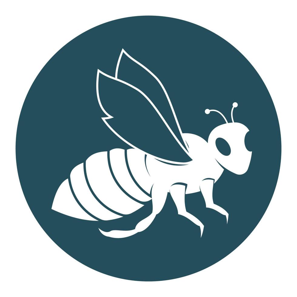 icône de conception d'illustrations de logo d'abeille vecteur