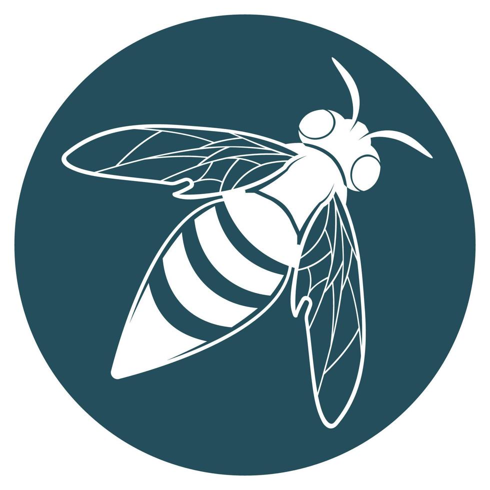 icône de conception d'illustrations de logo d'abeille vecteur