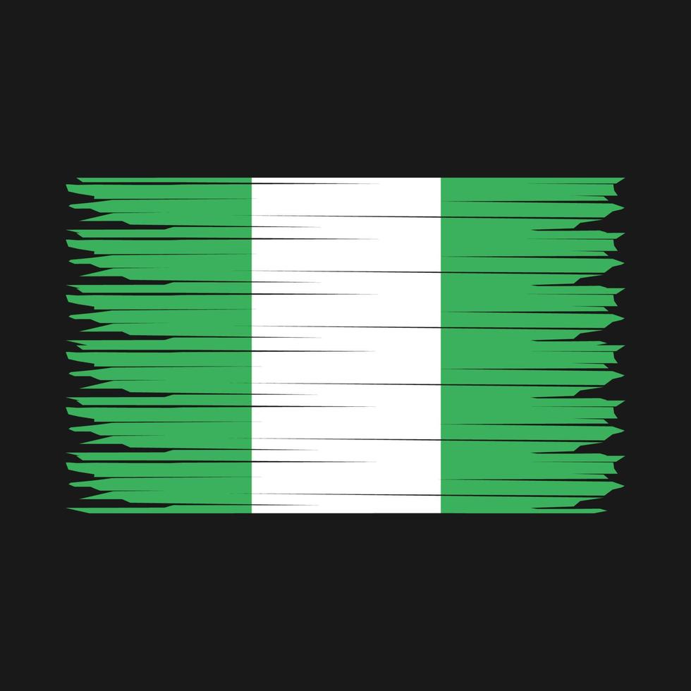 illustration du drapeau nigérian vecteur