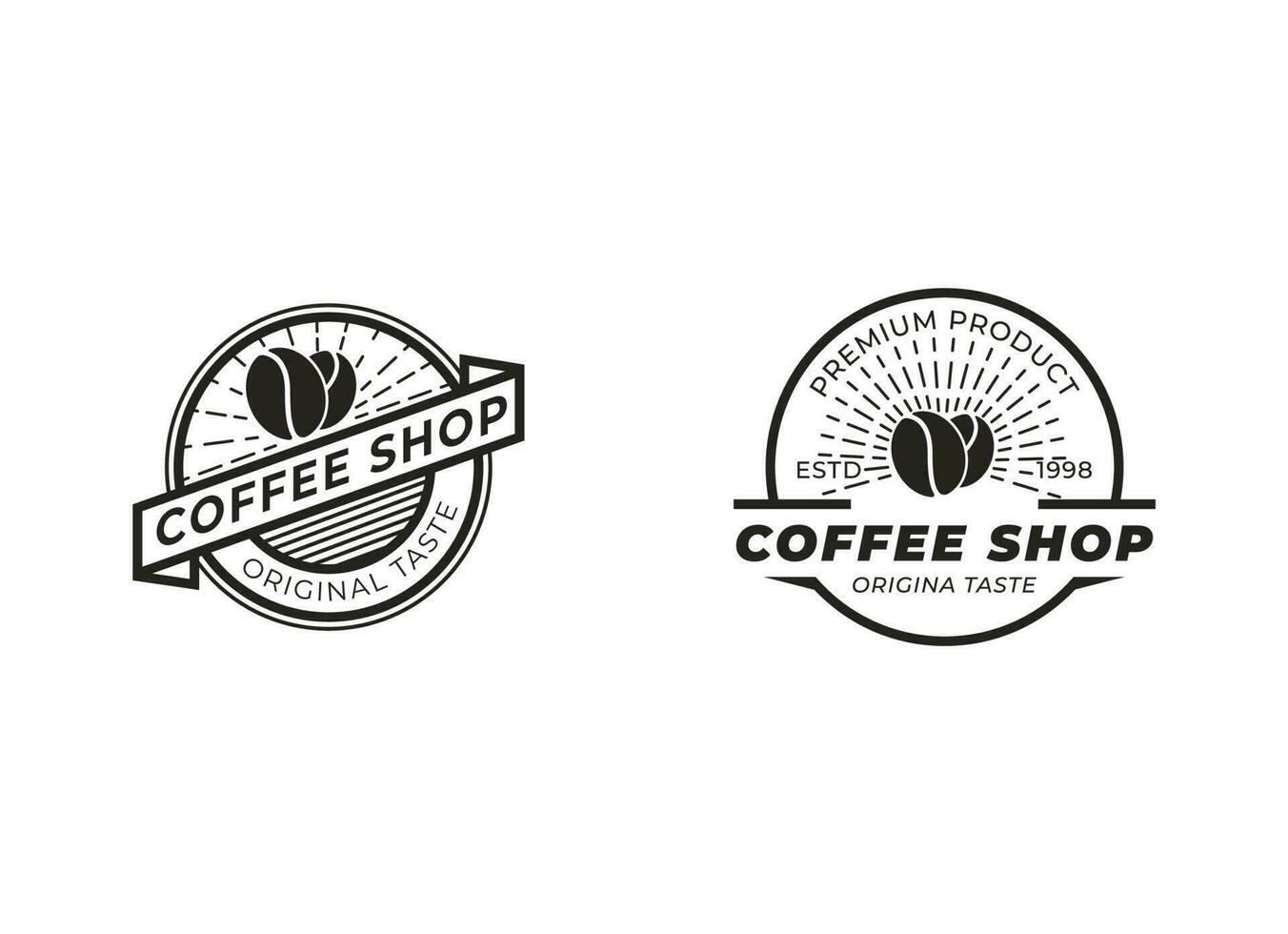ancien classique café magasin logo vecteur