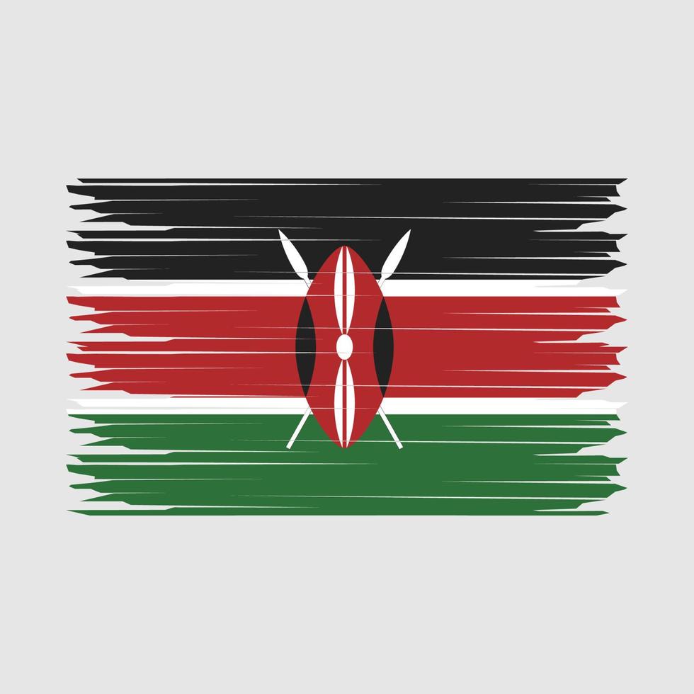 Kenya drapeau illustration vecteur