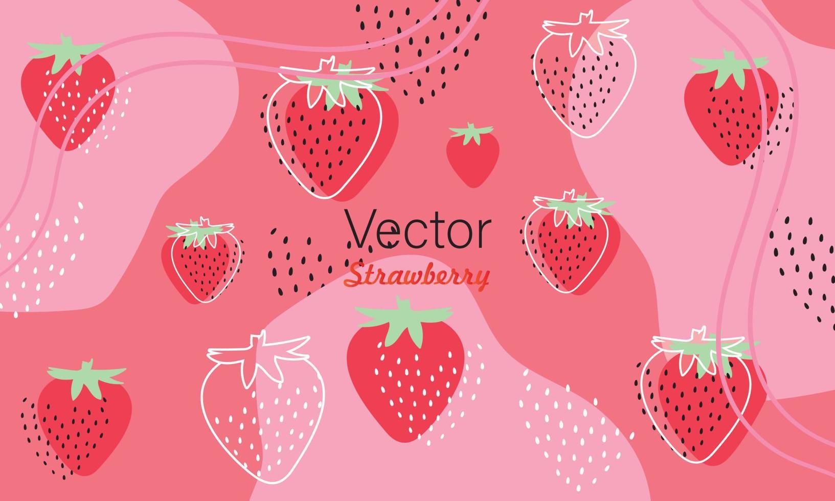 sans couture Contexte avec fraise vecteur