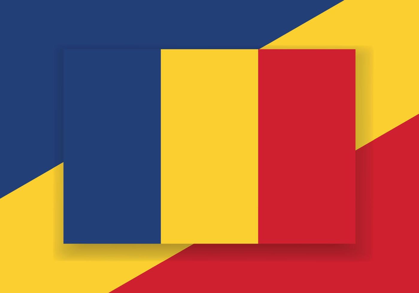 vecteur Roumanie drapeau. pays drapeau conception. plat vecteur drapeau.