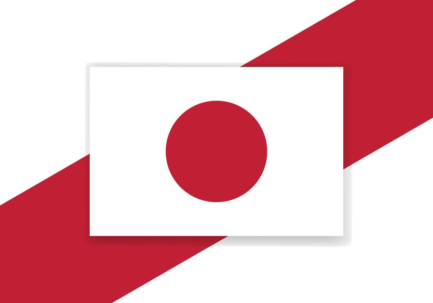 vecteur Japon drapeau. pays drapeau conception. plat vecteur drapeau.