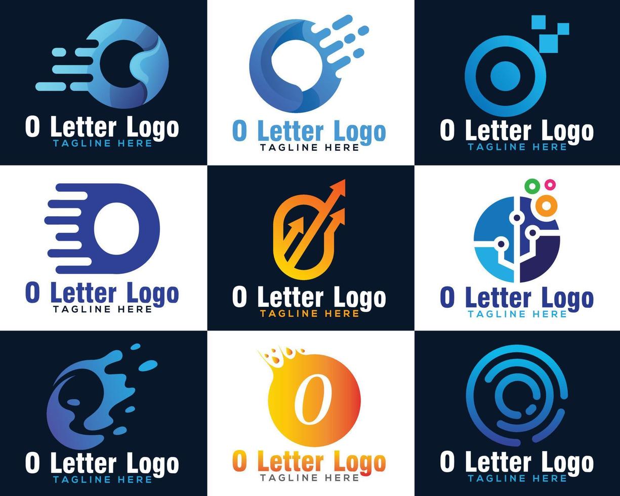 abstrait Créatif o lettre logo vecteur