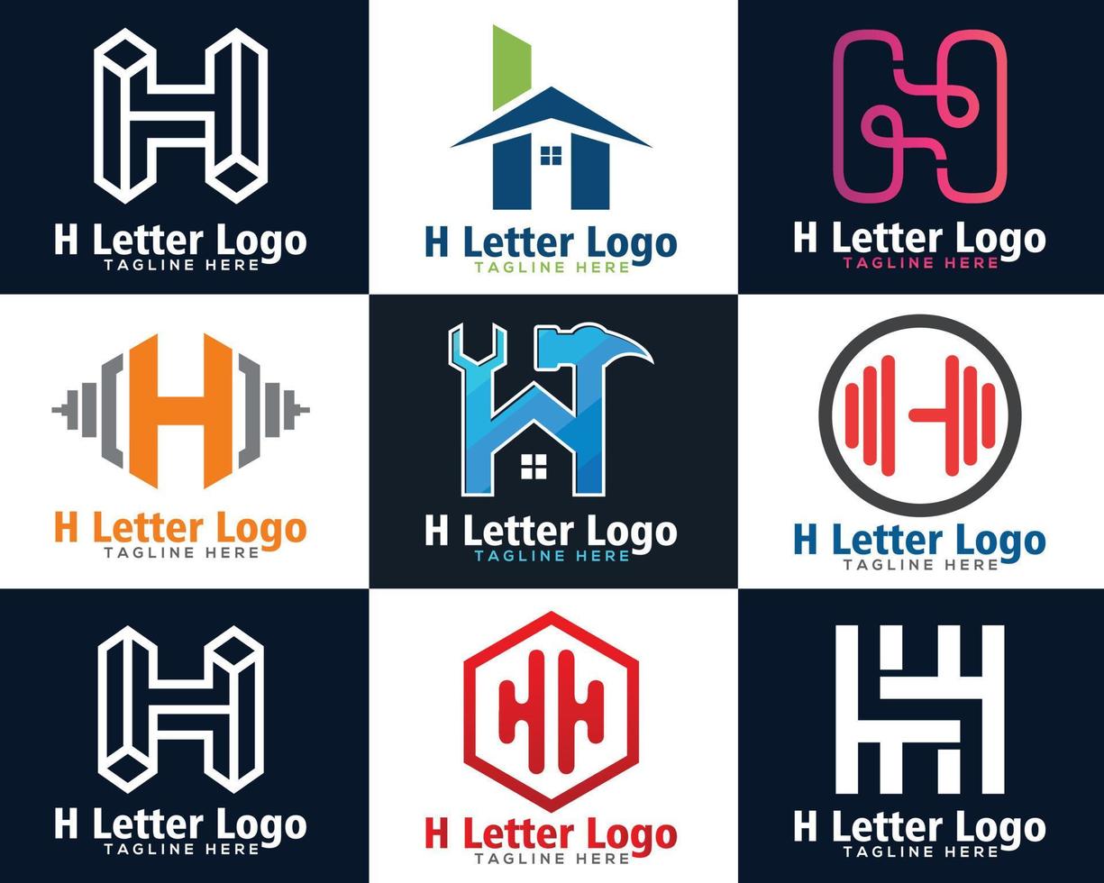 Créatif affaires lettre h logo conception vecteur