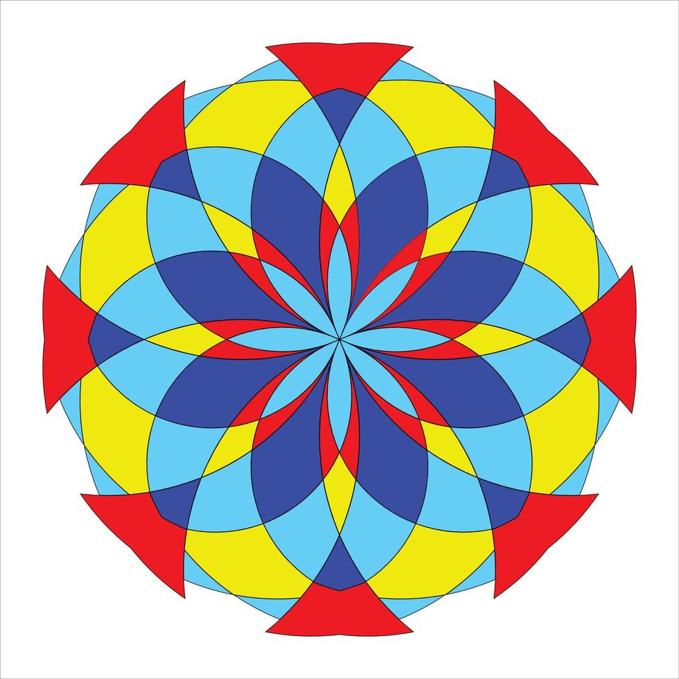 art de mandala coloré vecteur