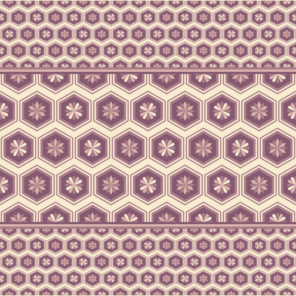 lumière marron fleur dans géométrique sans couture modèle dans vecteur illustration conception pour tapis, soie, foulard, tuile, en tissu et plus