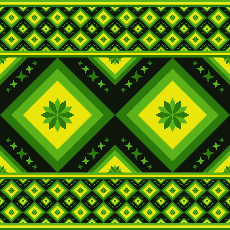 vert feuille dans géométrique sans couture modèle dans vecteur illustration conception pour foulard, soie, tissu, tapis et plus