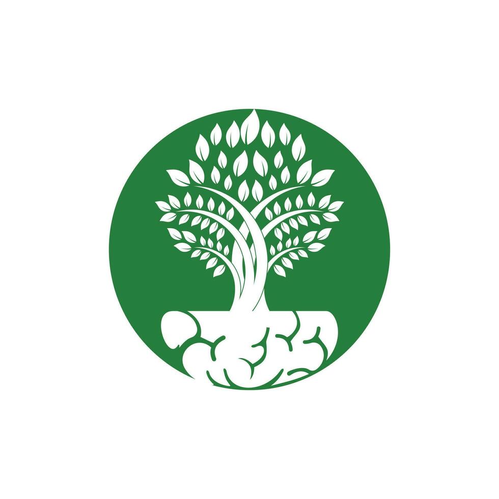 intelligent grandir logo conception. plante croissance de le cerveau icône logo conception. vecteur