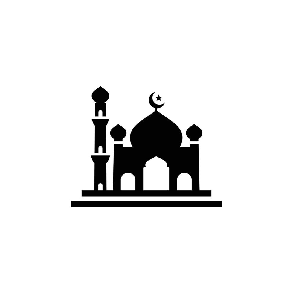 mosquée Facile plat icône vecteur illustration