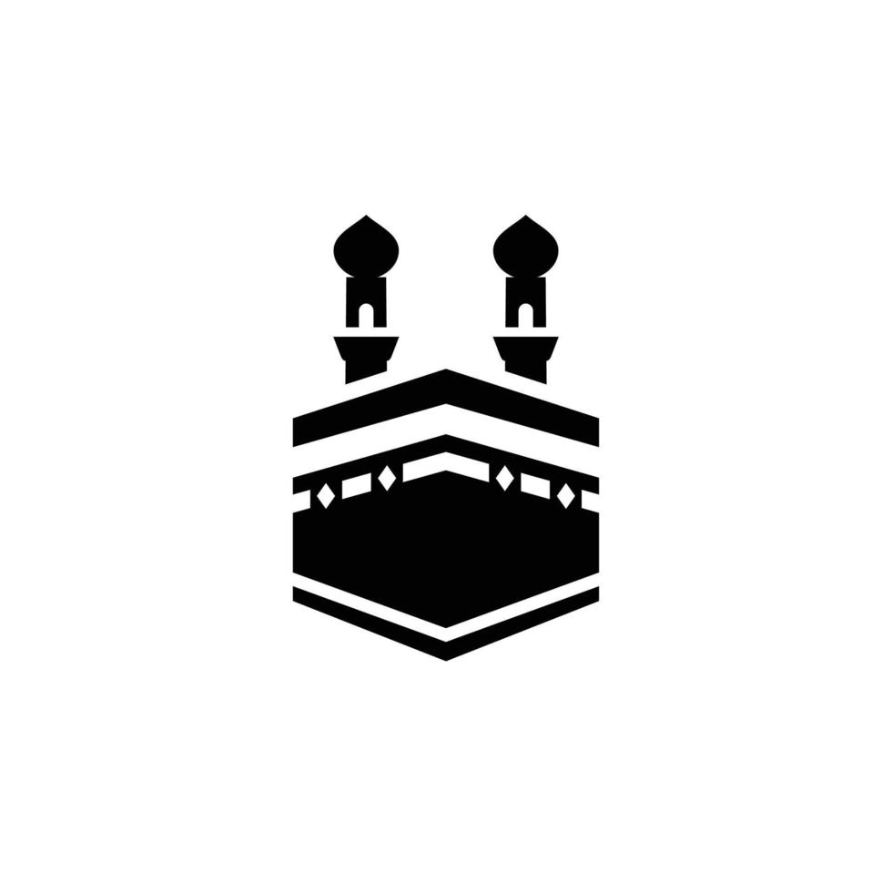 kaaba Facile plat icône vecteur illustration