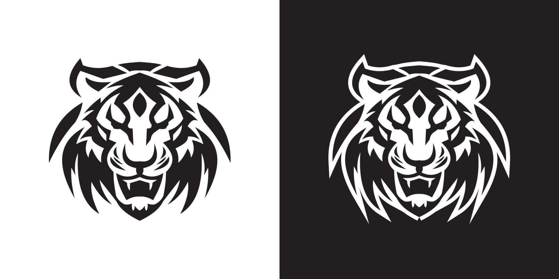 tigre diriger, tigre tête tatouage, tigre tête logo, tigre tête mascotte vecteur