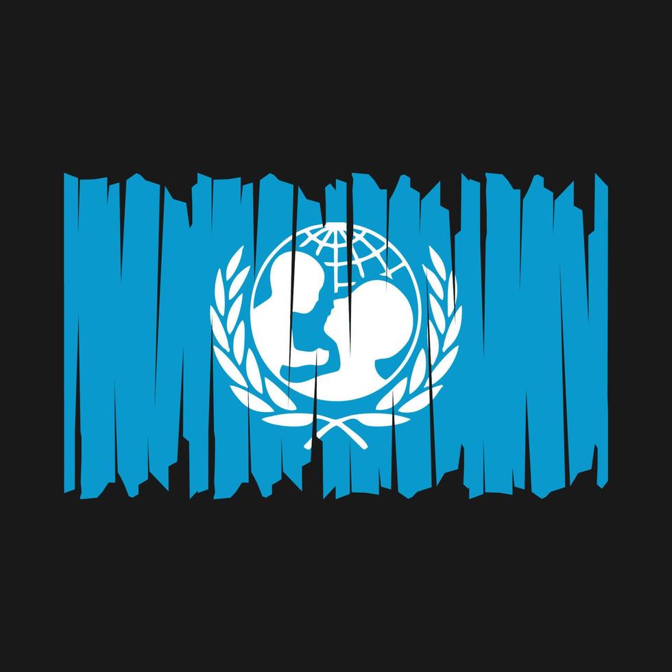 pinceau drapeau unicef vecteur