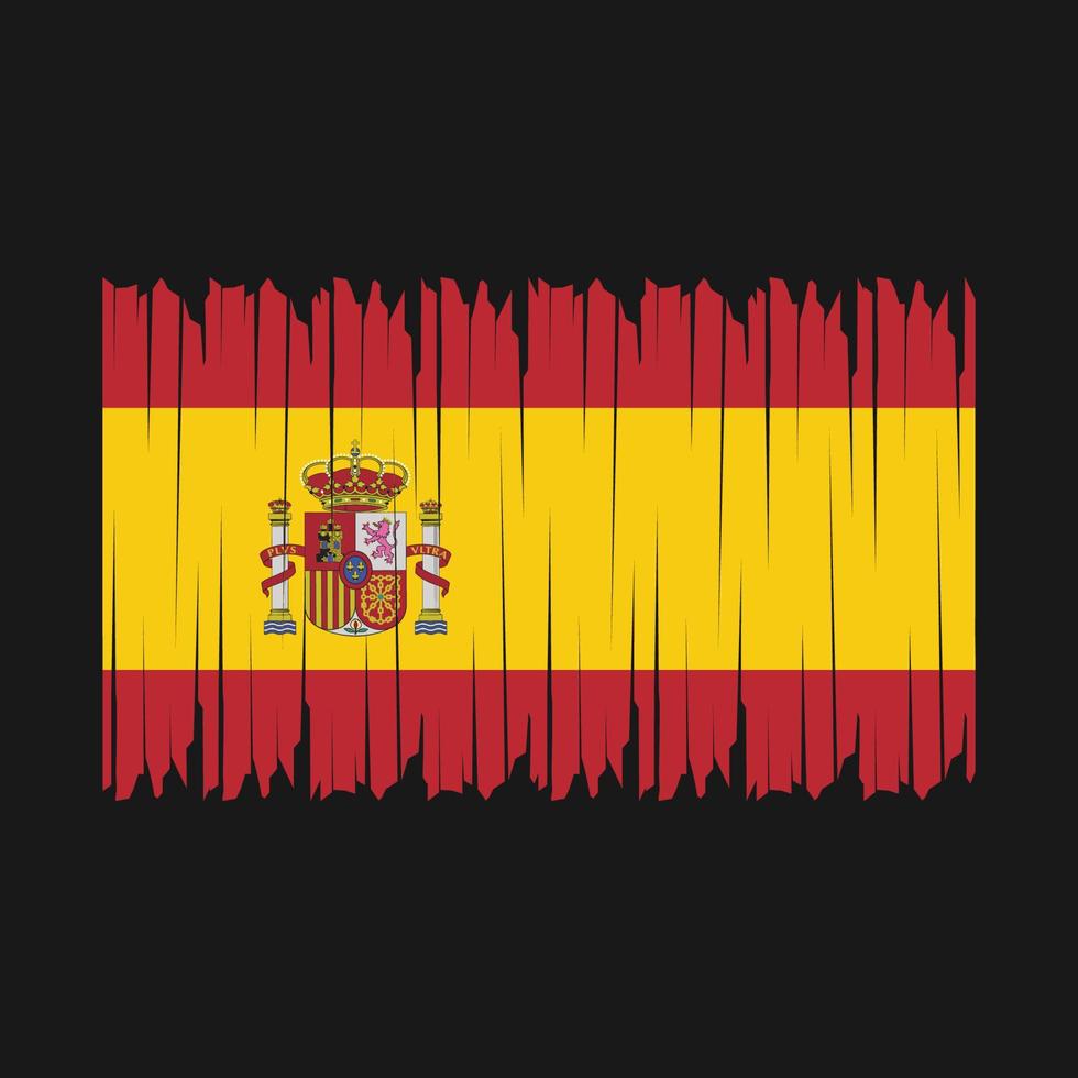 brosse drapeau espagne vecteur