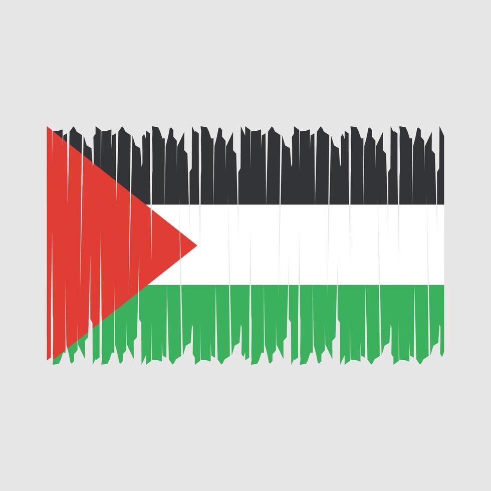 pinceau drapeau palestine vecteur