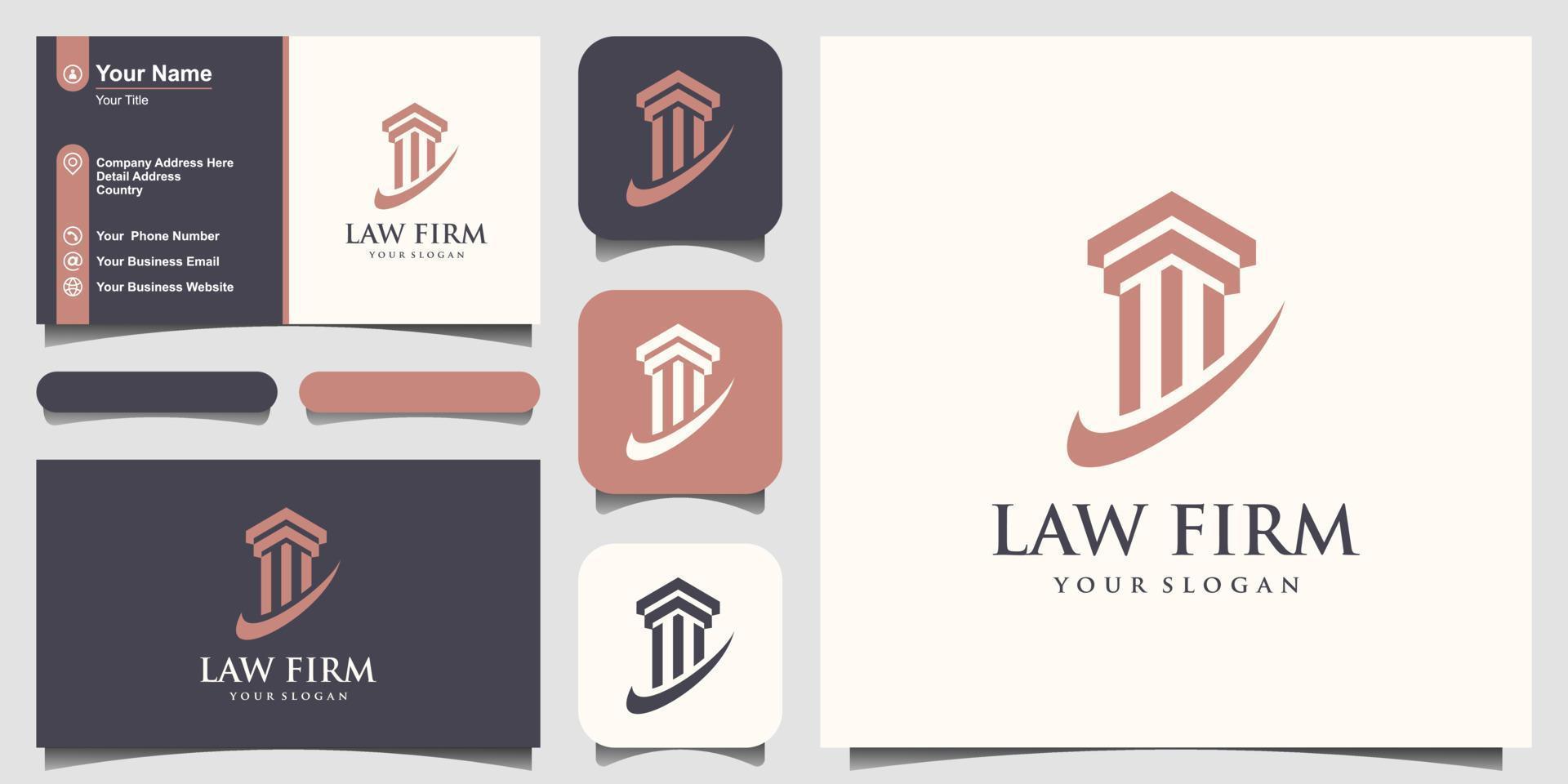 icône de vecteur de pilier. modèle de logo de cabinet d'avocats