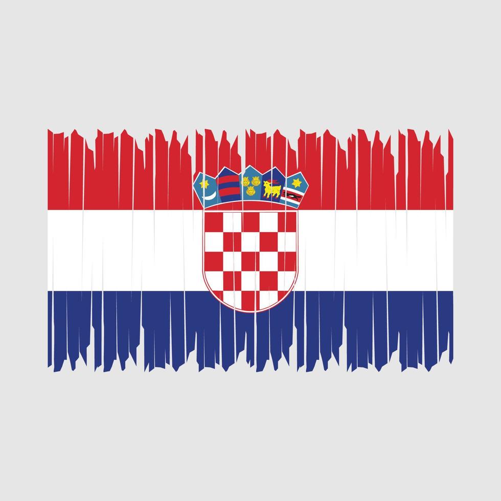 brosse drapeau croatie vecteur