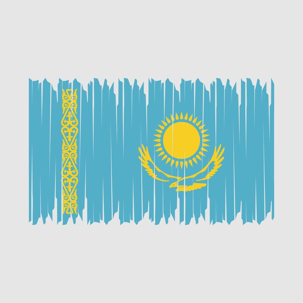 brosse drapeau kazakhstan vecteur