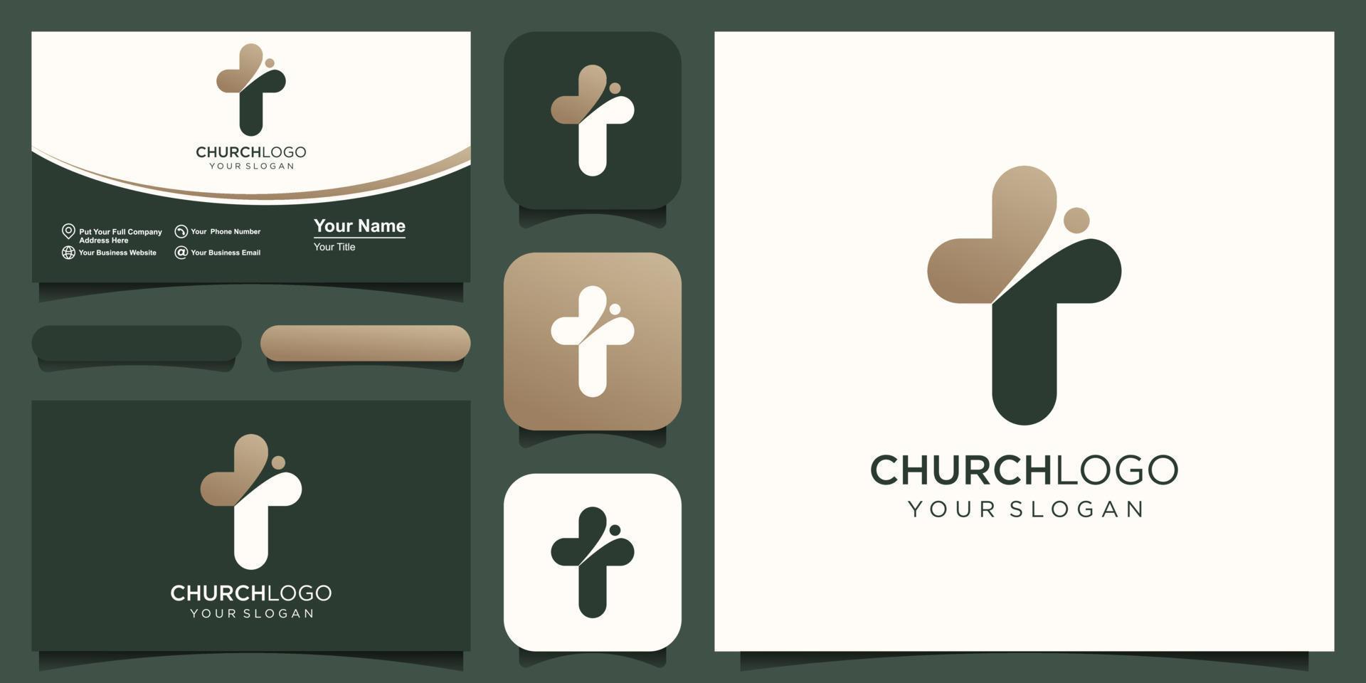 église logo vecteur conception représente christianisme organisation symbole.