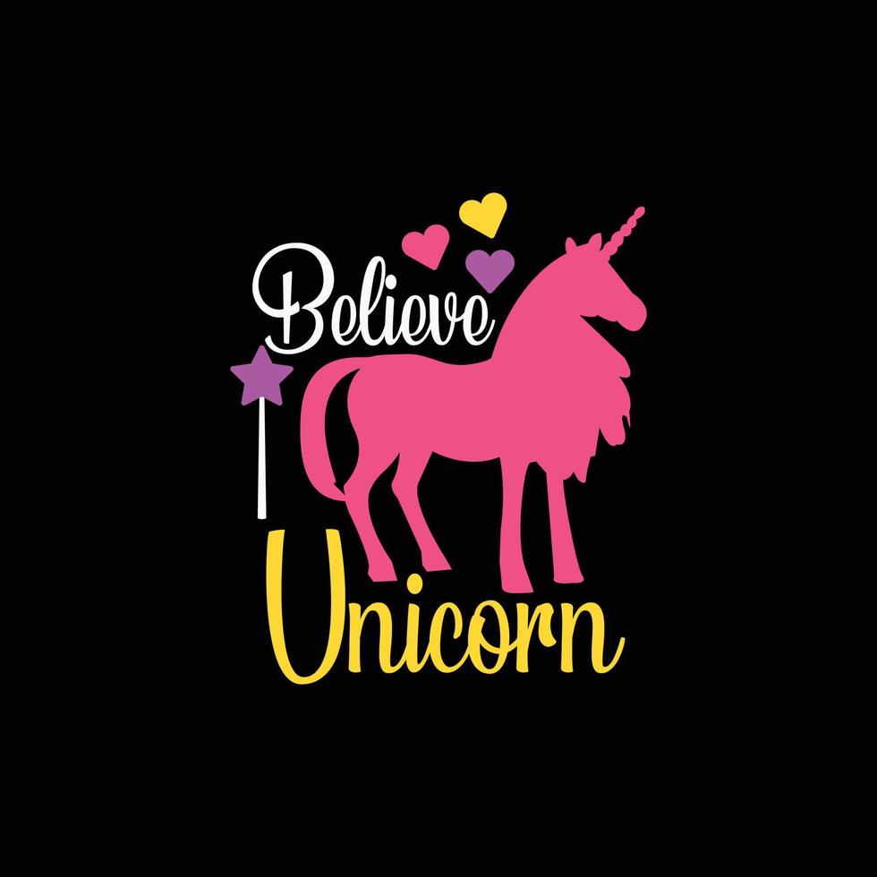 croyez Licorne vecteur T-shirt conception. Pâques T-shirt conception. pouvez être utilisé pour impression tasses, autocollant conceptions, salutation cartes, affiches, Sacs, et t-shirts