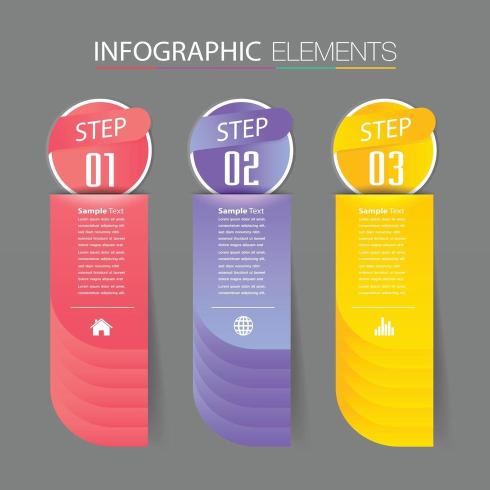 modèle de zone de texte moderne, infographie de bannière vecteur