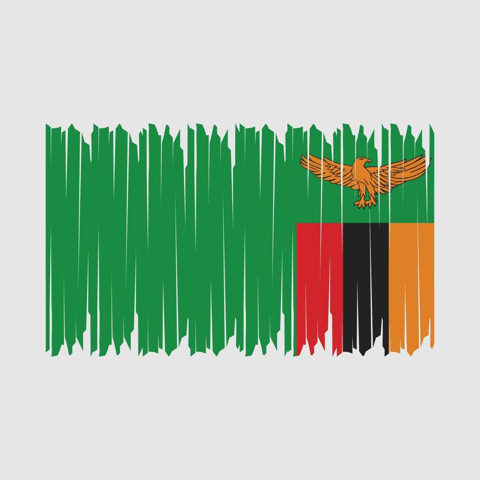 brosse drapeau zambie vecteur