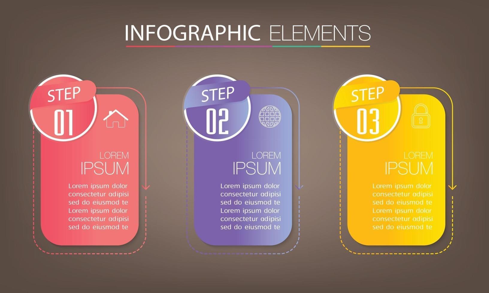 modèle de zone de texte moderne, infographie de bannière vecteur