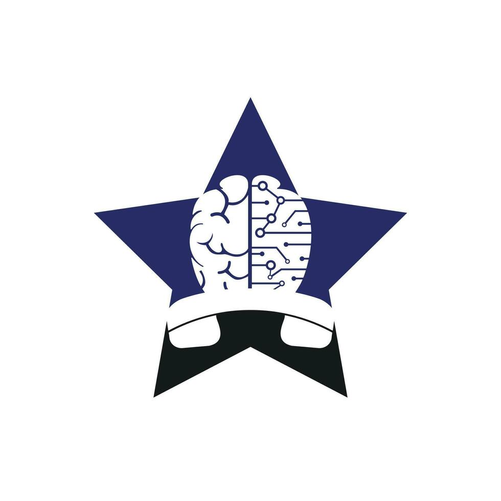 cerveau appel vecteur logo conception modèle.