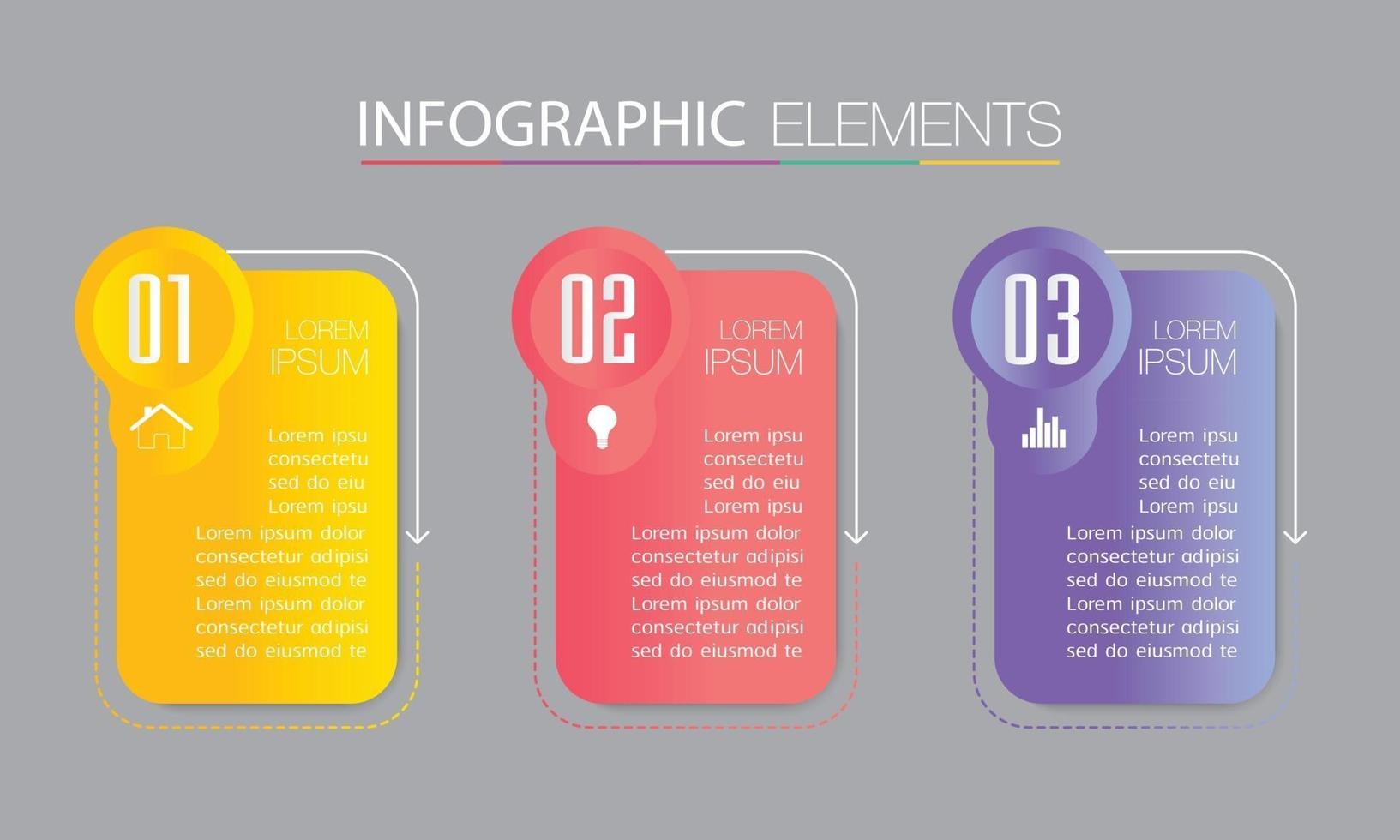 modèle de zone de texte moderne, infographie de bannière vecteur