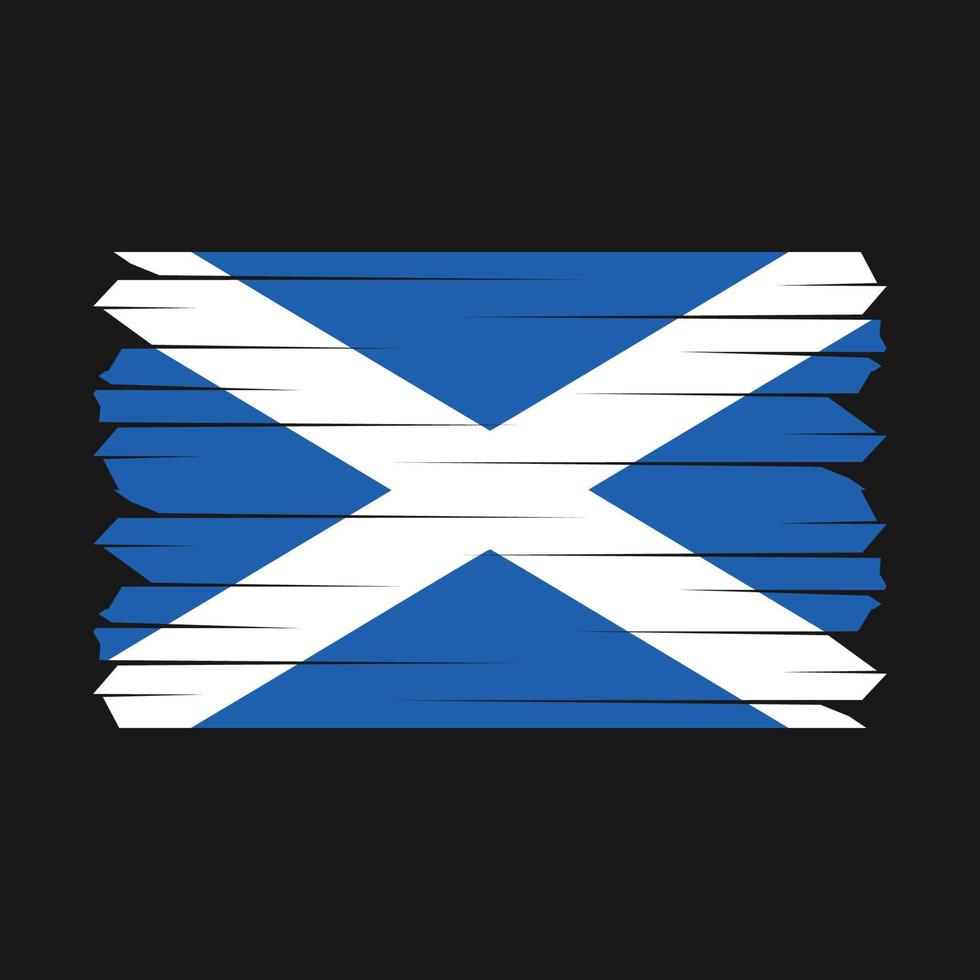 pinceau drapeau ecosse vecteur