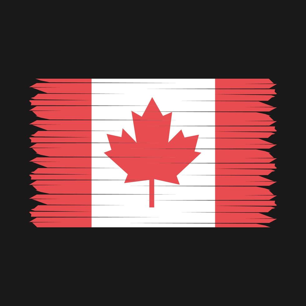 brosse drapeau du canada vecteur