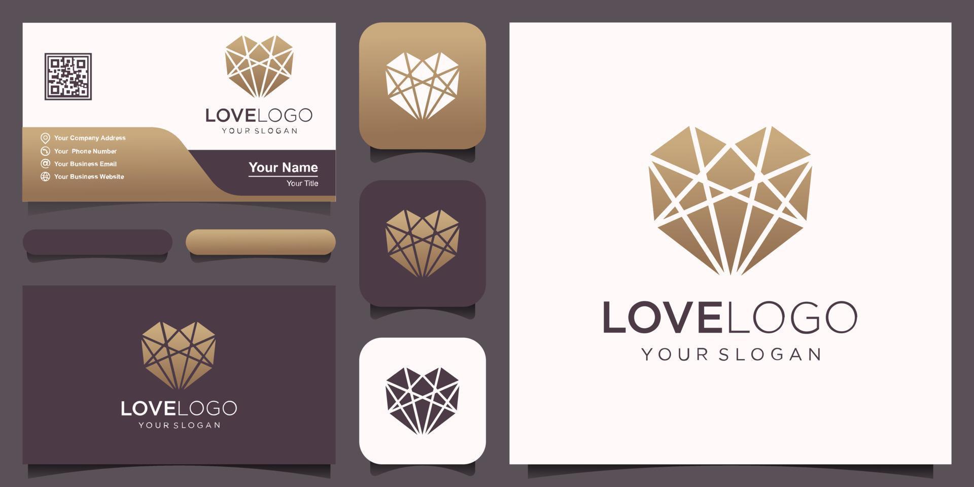 Créatif l'amour logo conception vecteur
