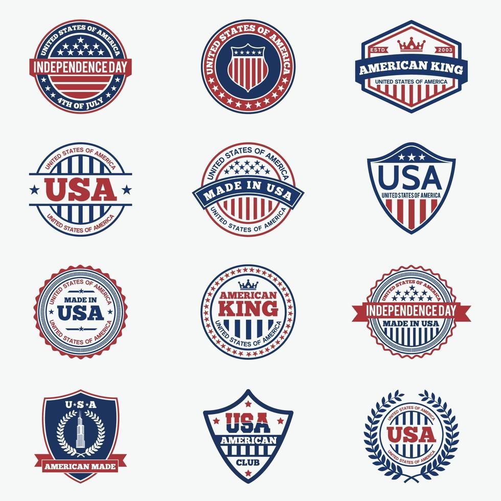 modèles de conception de vecteur badges logo américain usa