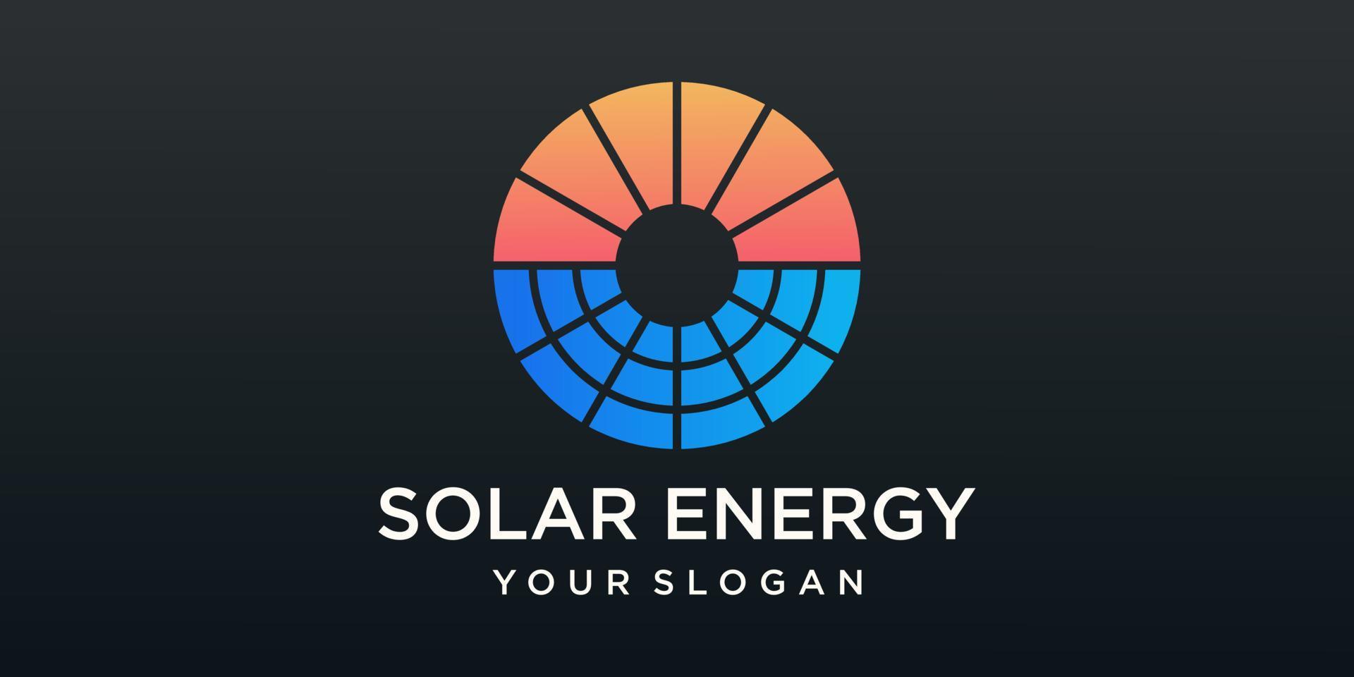 Soleil solaire énergie logo conception modèle. solaire technologie logo conceptions, idée logo conception inspiration vecteur