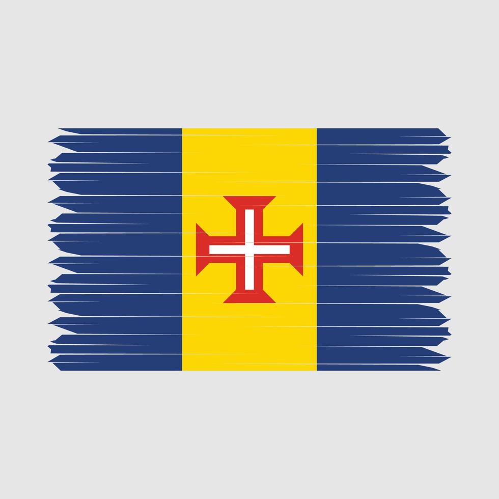 pinceau drapeau madère vecteur