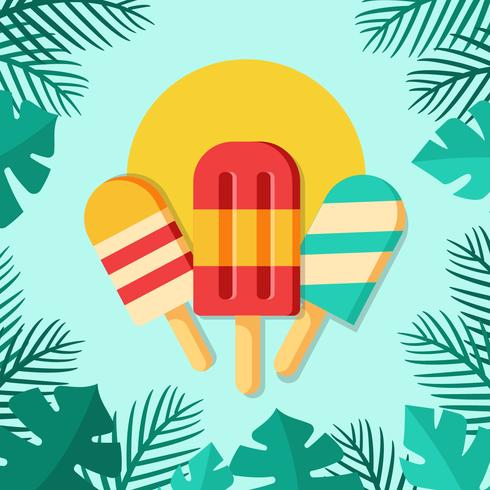 illustration de crème glacée de popsicles vecteur