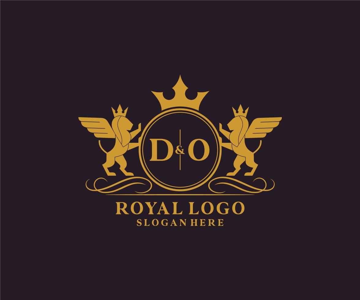 initiale faire lettre Lion Royal luxe héraldique, crête logo modèle dans vecteur art pour restaurant, royalties, boutique, café, hôtel, héraldique, bijoux, mode et autre vecteur illustration.