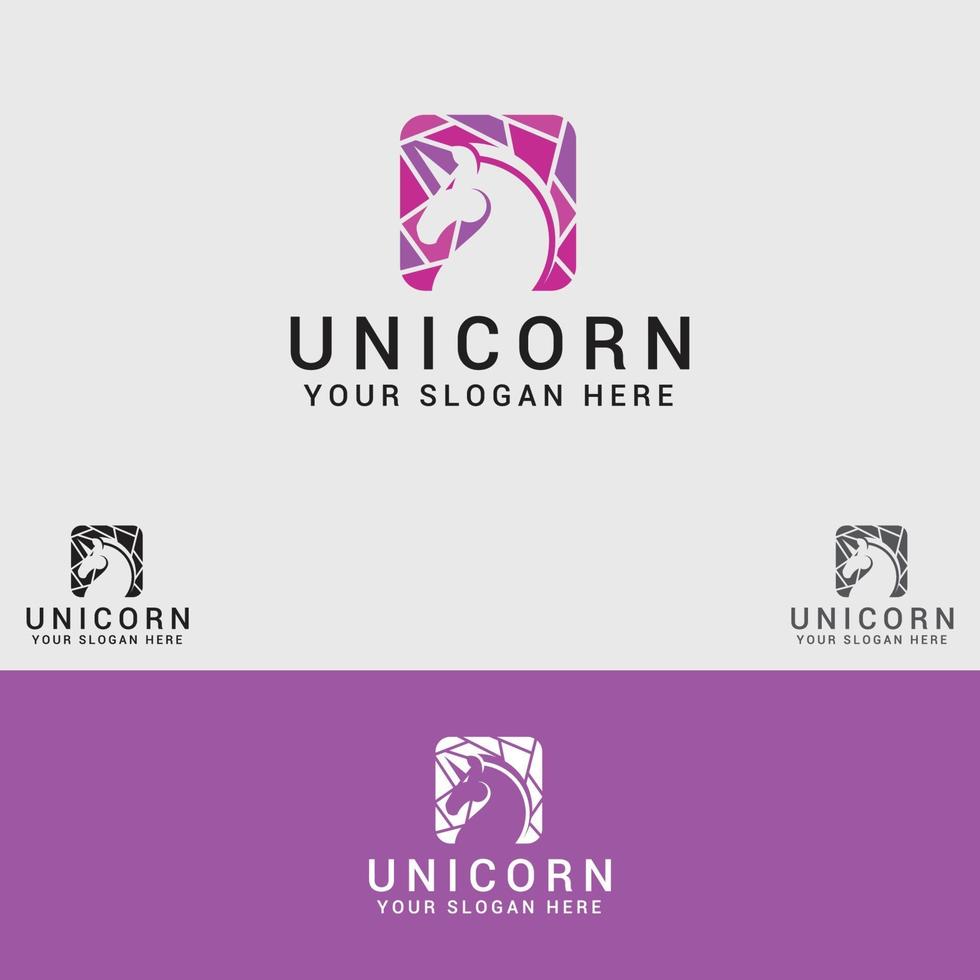 modèle de vecteur de conception de logo de licorne, st, investissement, luxe, fort, studio, licorne, logo de licorne, unique, web