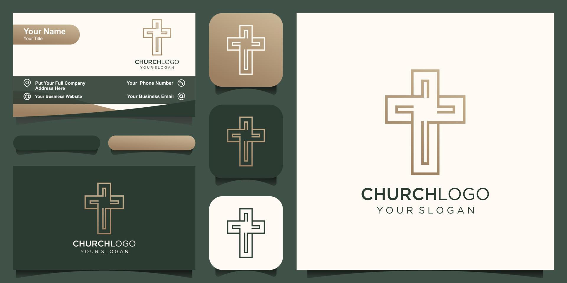 abstrait symbole traverser logo modèle pour des églises et Christian organisations. vecteur