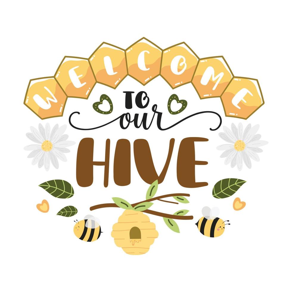 abeille citations illustration. de motivation inspirant citations conception avec les abeilles illustration. vecteur