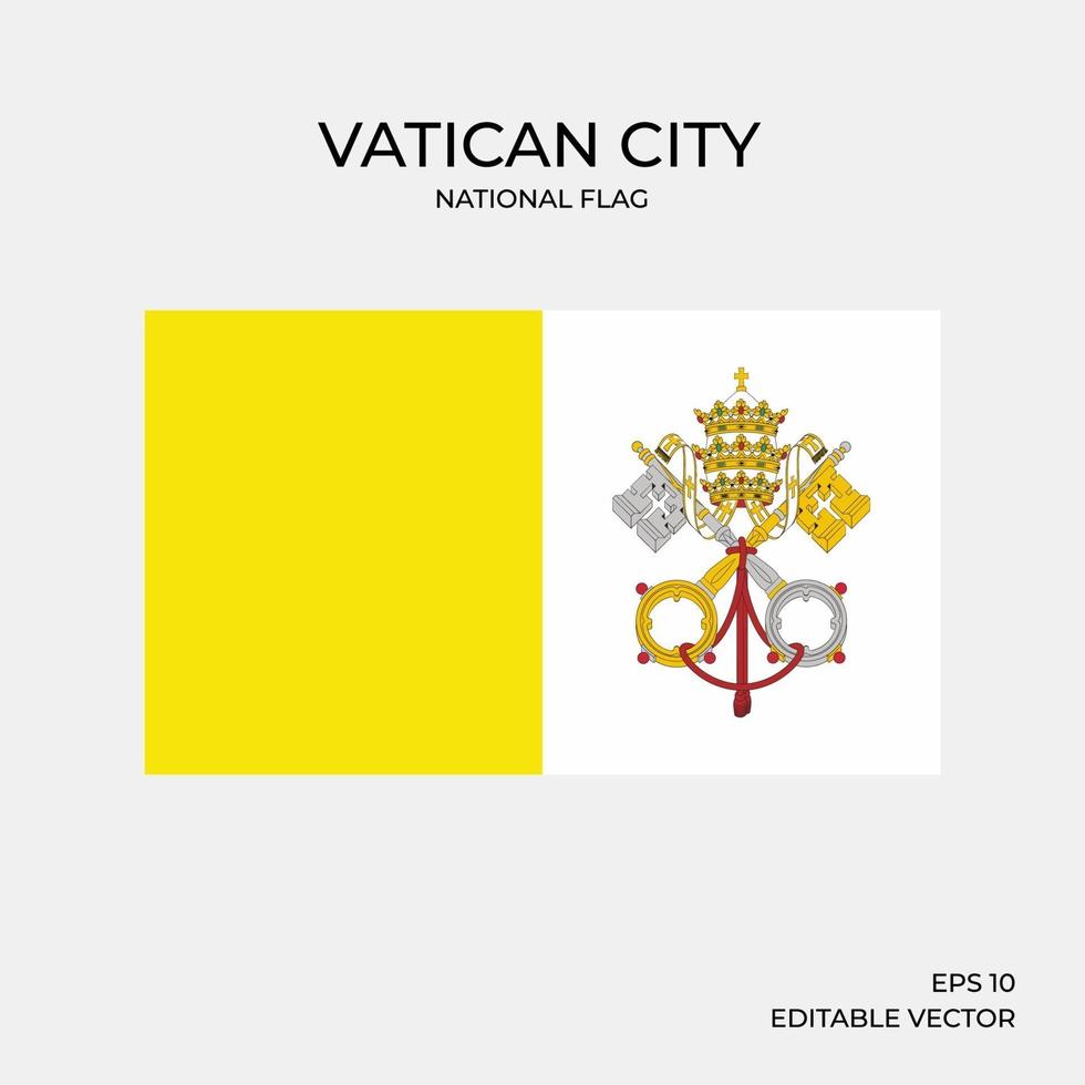 drapeau national de la cité du vatican vecteur