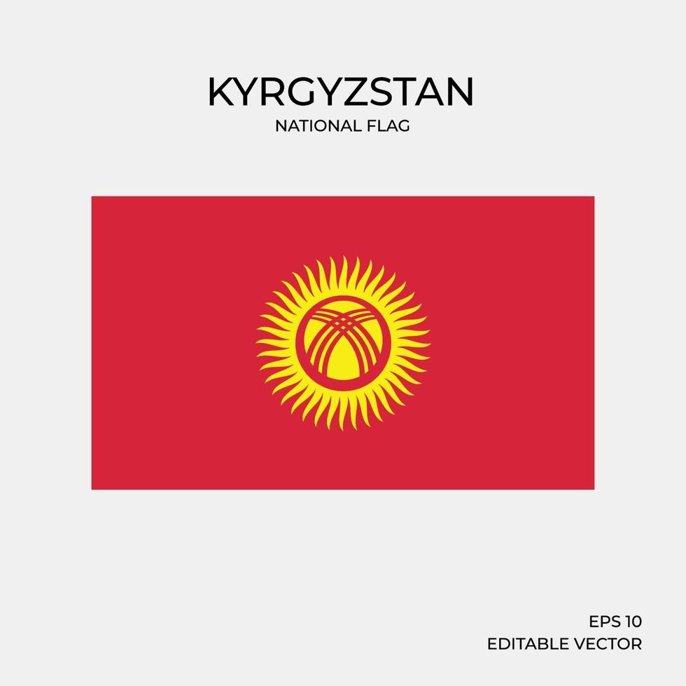 drapeau national du Kirghizistan vecteur