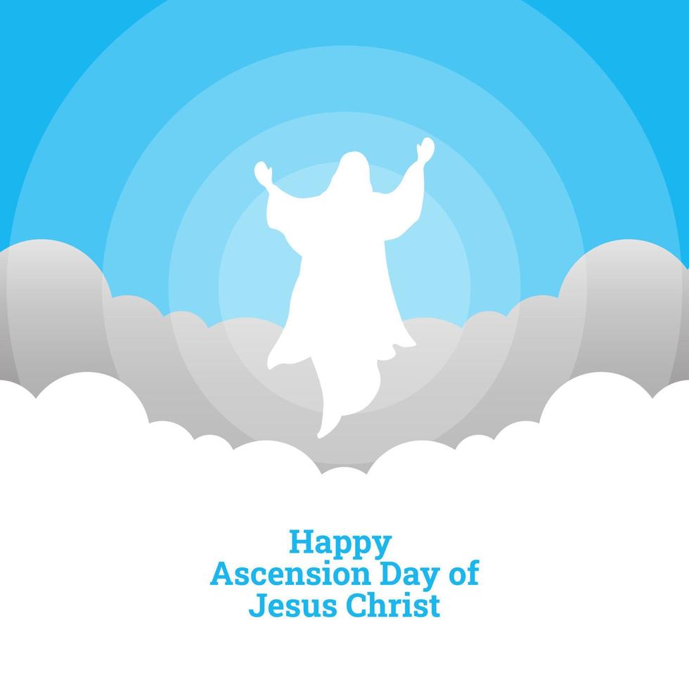 joyeux jour de l'ascension de jésus christ vecteur