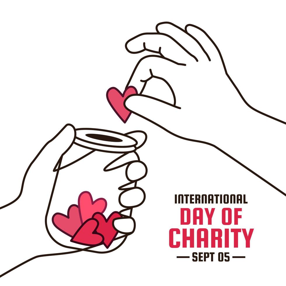 international journée de charité illustration. charité journée concept vecteur
