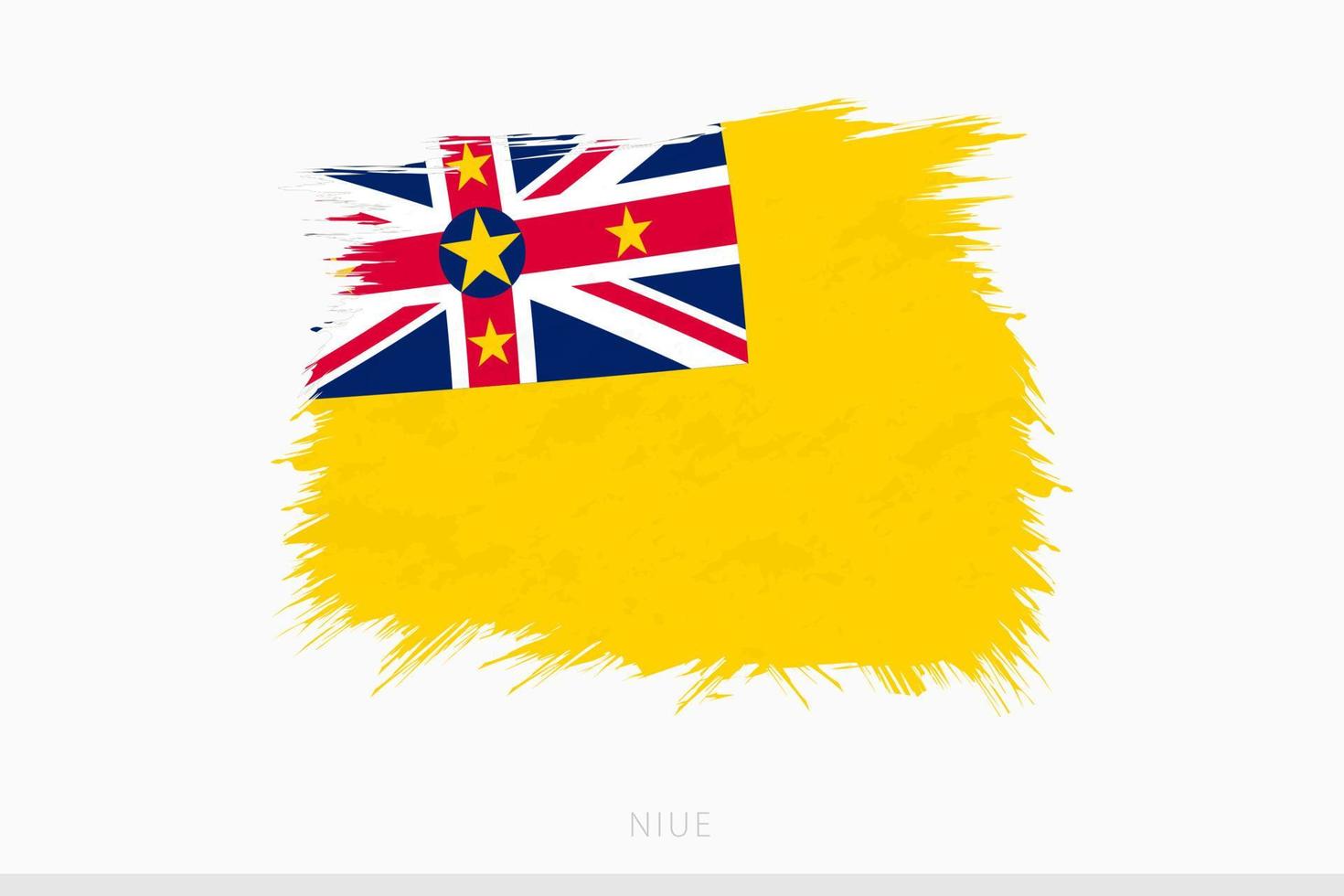 grunge drapeau de niué, vecteur abstrait grunge brossé drapeau de niué.