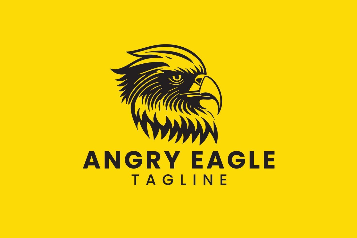 Aigle tête logo, en colère Aigle logo, minimal Aigle logo, Aigle visage logo, Créatif Aigle logo vecteur