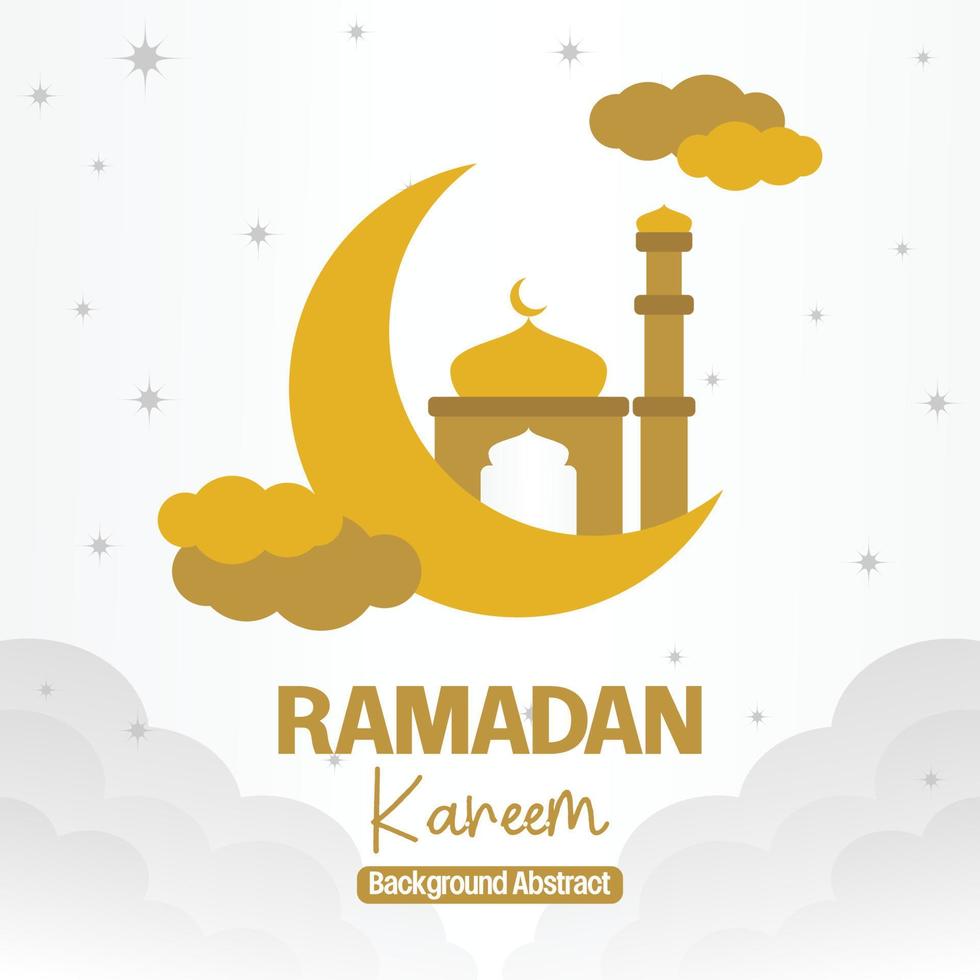 modifiable Ramadan vente affiche modèle. avec papier Couper ornements, mosquée, lune et étoiles. conception pour social médias et la toile. vecteur illustration